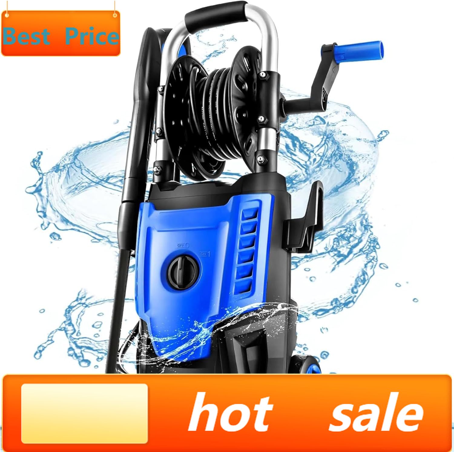 Electric Reel - 4800PSI Electric Pressure Washer- 3.8GPM High