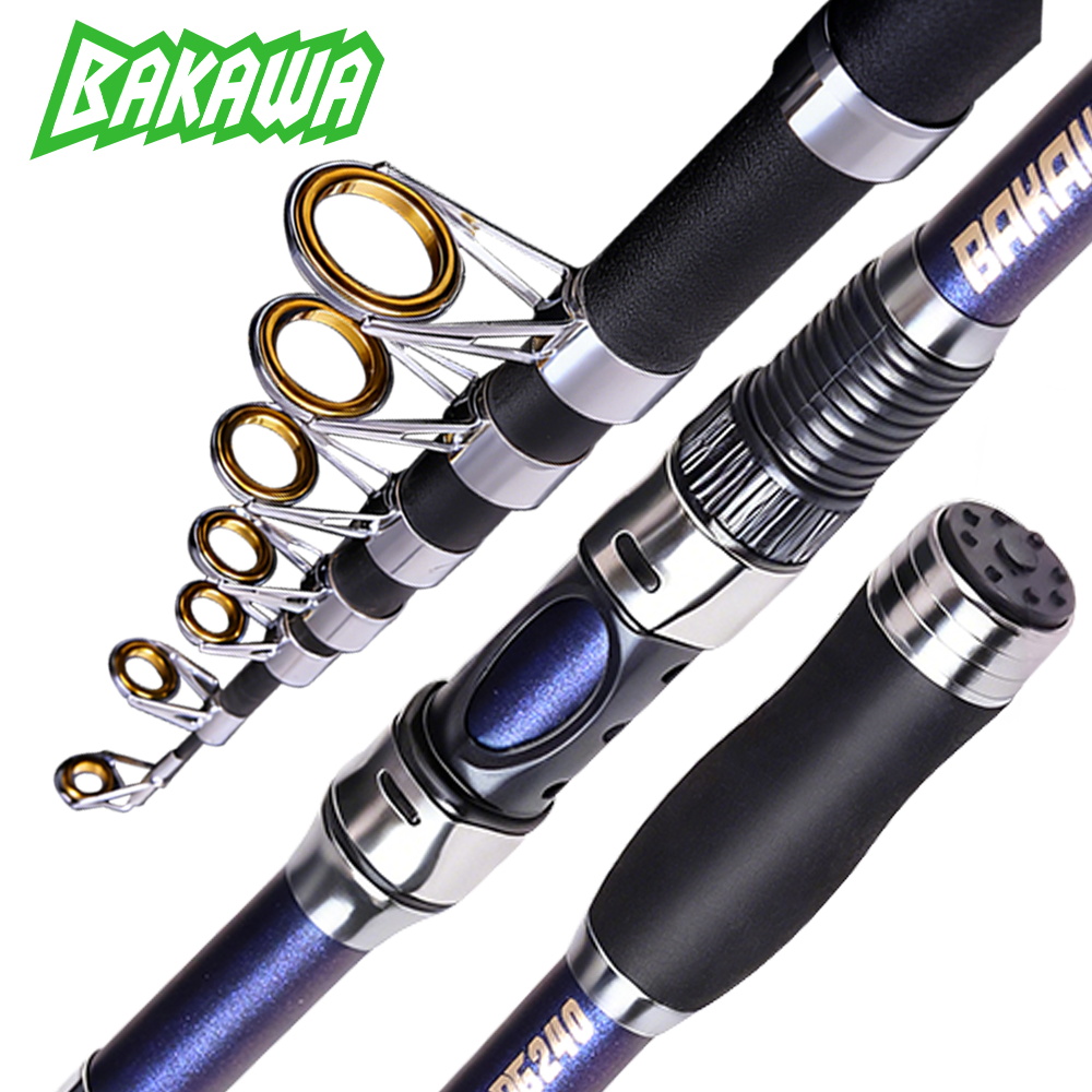 Spincast Reel - 1.8M-2.7M Telescopic Spinning Sea Fishing Rod