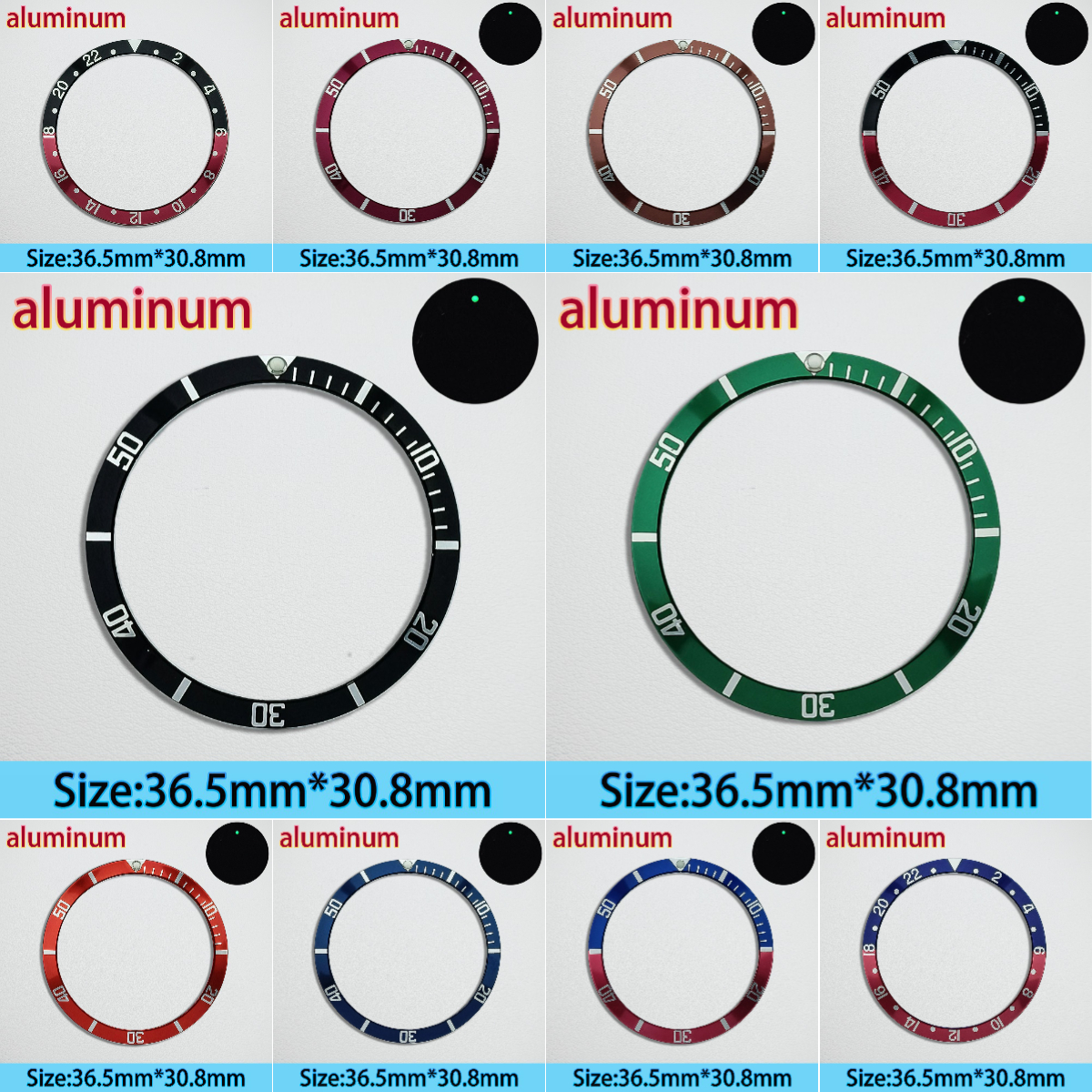 Reel Case - Aluminium Bezel 36.5mm*30.8mm Insert Ring NH35