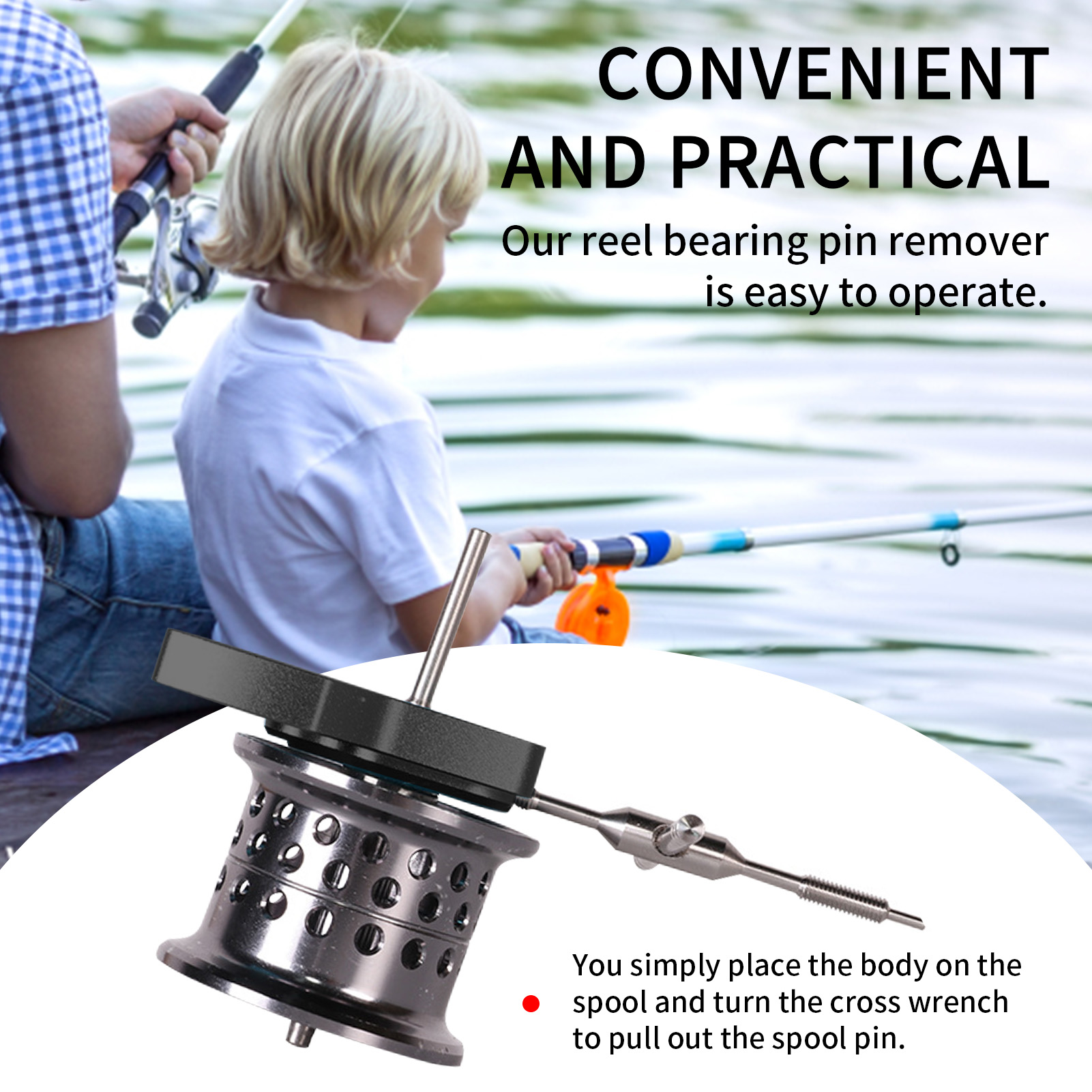 Spool Bearing Pin Remover Fish - Reel Repair Kit review and price