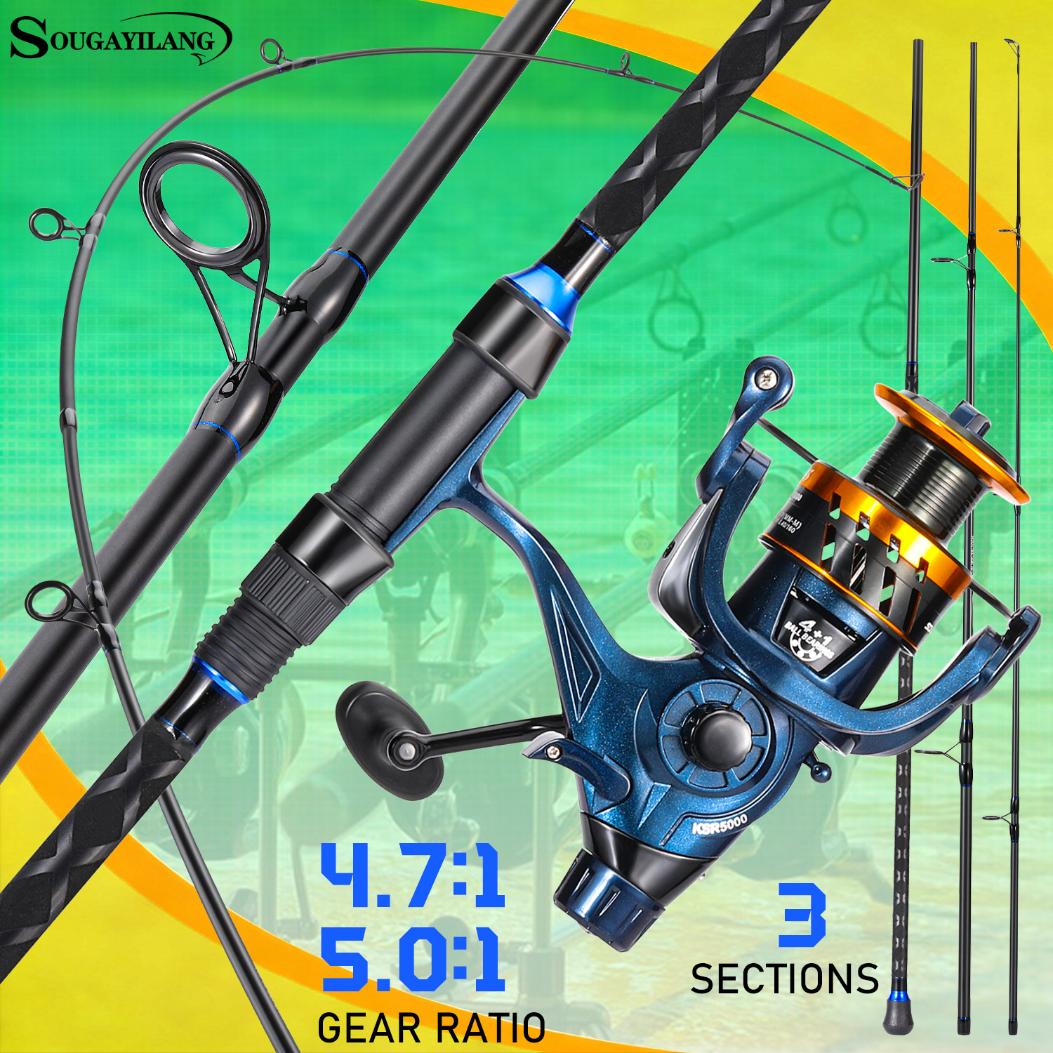 Sougayilang 3 Sections Surf Fi - Conventional Reel review and price