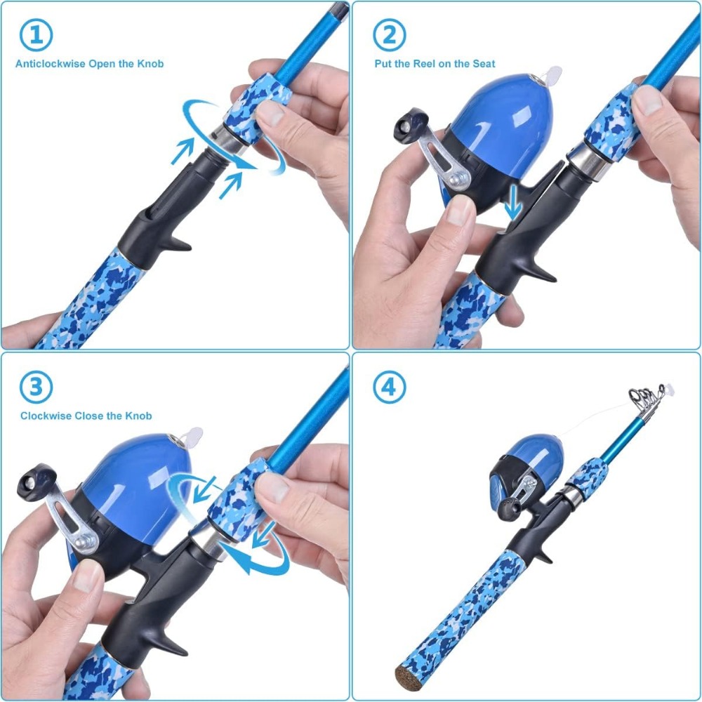 Kids Fishing Pole Set with Ful - Spincast Reel review and price
